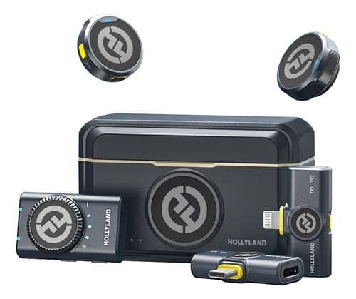Microfone de lapela Hollyland Lark M2 Lark M2 Combo Preto.
