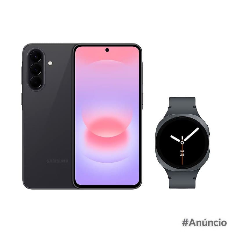 Galaxy A37 5G (128GB) - Preto + Galaxy Watch8 BT 40mm - Grafite