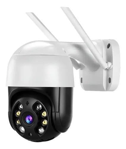 Câmera de Segurança Ip A8 App Icsee Full Hd Wifi 360 Branco/Preto G.Eye