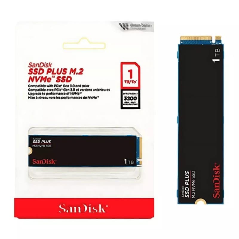 SSD SanDisk Plus, 1TB, M.2 PCle, NVMe