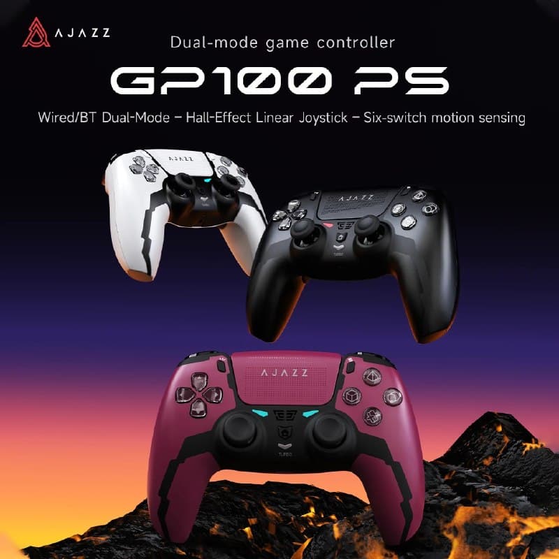 Controle Gamer para PS4 AJAZZ GP100 1200mAh, TouchPad, PC e PS4 etc