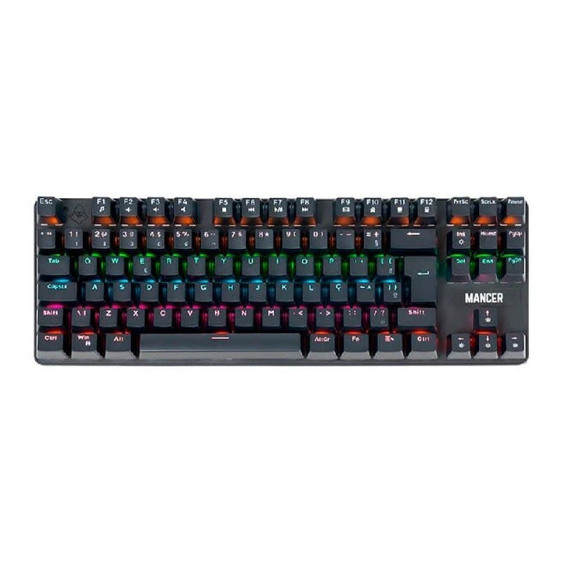 Teclado Mecanico Mancer Shade MK3, Rainbow, Switch Huano Vermelho, Preto