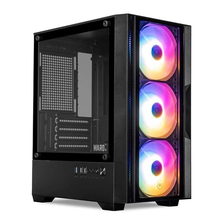 Gabinete Gamer Mancer Ward V3 Lateral de Vidro com 3 Fans